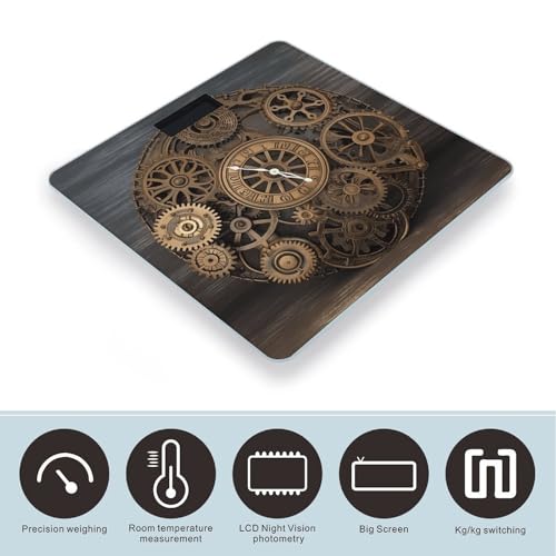 Báscula digital corporal Steampunk Gears Clock de precisión miniatura 3