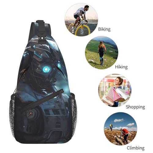Bolso cruzado Future Robot para hombres y mujeres miniatura 7