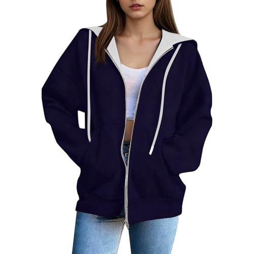 Sweat à capuche zippé femme pour le streetwear et les loisirs décontractés