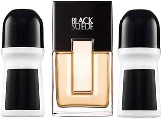 Black Suede Roll-On Antiperspirant Deoderant 2.6oz [Set of 2] & Eau De Toilette Colonge Fragrance Spray 3.4fl oz for Men