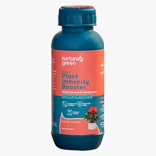 Nurturing Green® Plant Immunity Booster (250 ml concentrate) with Amino Acids | Enhances Plant Growth, Strengthens Defence System & Increases Pest Resistance | Organic Soil Booster for Stronger Plants