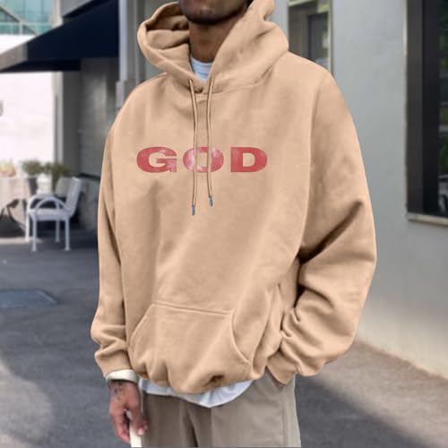 Oversized Hoodie Men - Letter Print Oversized Casual Graphic Hoodies,Trendy Pullover Top Fall Winter Clothes2