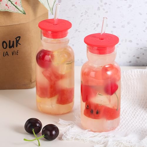 Save 29% on 17 oz Glass Cups with Lid and Straw (2 Pack) - Image 4