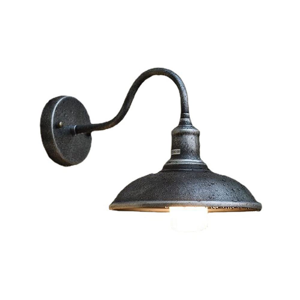 HXYSXHJUO Vintage Gooseneck Wall Lamp, Industrial Outdoor Barn Light, Exterior Sconce, Oil Rubbed Bronze, 10.2 inches Height