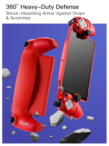 Image of UYIYE PlayStation Portal Case, Slim Shockproof Protective Cover,Retro Red