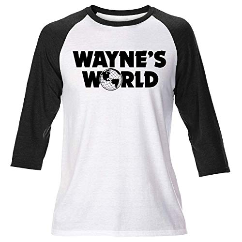 T-Shirt Waynes World Homme Manches Longues Film Comédie Vintage Waynestock Noir