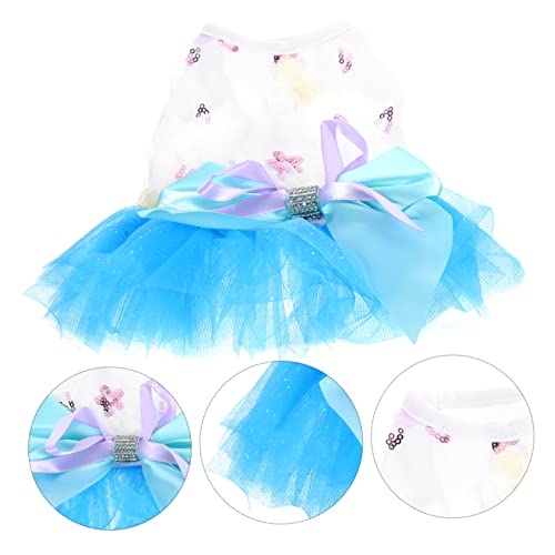 GANAZONO cão vestido princesa roupa pet roupinha pet vestidos verão para meninas vestido lantejoulas