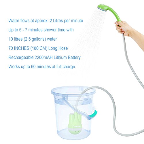Portable-Camping-Shower-Outdoor-Shower-Head-Shower-Pump-Rechargeable-Battery-USB-Charging-Line-Pumps-Water-from-Bucket-for-Hiking-Pet-Cleaning-and-Shower-Car-Washing