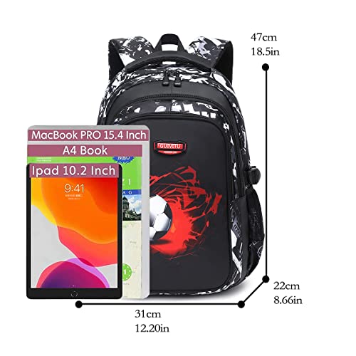 GUIVITU-Cartable-garcon-Sac-a-Dos-Ecole-Teenager-Unisexe-Ensemble-de-Cartables-Ado-Nylon-Impermeable-College-Backpack-Etui-a-Crayons-Cadeau-pour-Adolescent