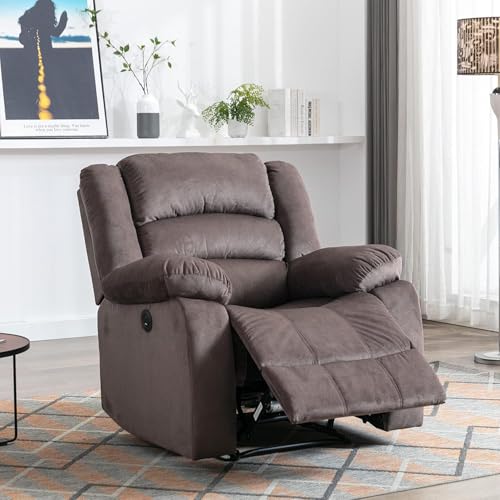 Sillón reclinable eléctrico clásico Marrón miniatura 2