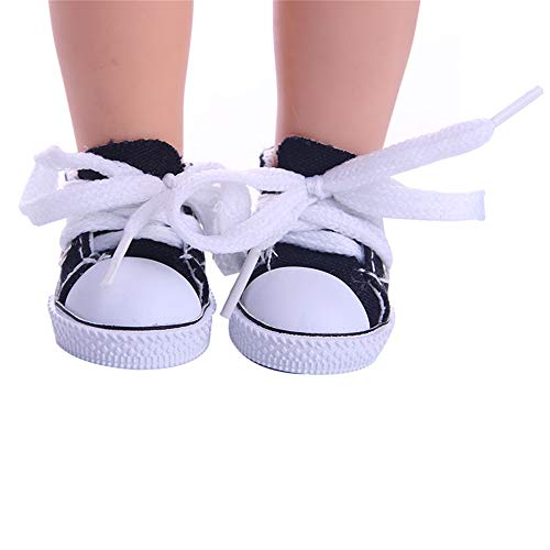 BSTCAR Puppenschuhe 5,5CM Mini Schuhe Klassische Sehr Klein Canvas Schuhe Stoff Schuhe Fingerspielzeug Puppen, Kind-Geschenk-Spielzeug