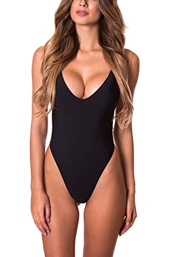 RELLECIGA Dames Monokini One-Piece String String Bikini High Cut Badpak