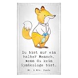 Mr. & Mrs. Panda Gäste Handtuch Gynäkologe Herz - Geschenk, Gästetuch, Medizinstudium, Kinder Handtuch, Geburtshilfe, Frauenarztpraxis, Doktortitel,