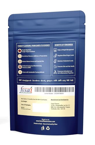 Image of Forest Flavours Fenugreek Seeds (Methi) Whole 200g | 100% Natural Sabut Methi with Rich Flavor & Health Benefits | Ideal for Cooking, Digestion & Wellness