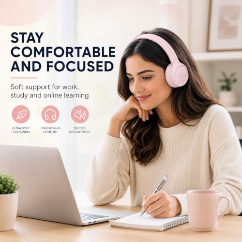 Image of Street27 Earpad Cushion Compatible with JBL C300SI, T250SI, T450, T460BT, T600, T500BT, 520BT Headphones, Frog Leather & Soft Memory Foam 70mm Ear Pads Cushions (Pink)