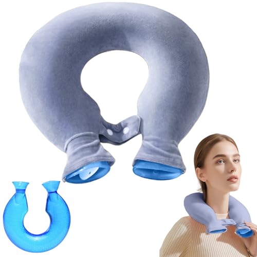 Wärmflasche Nacken, Premium Nacken Wärmflasche aus PVC für Nackenwärmflasche Nacken- Schulter & Rückenschmerzen Nackenwärmer Wärmflasches mit...