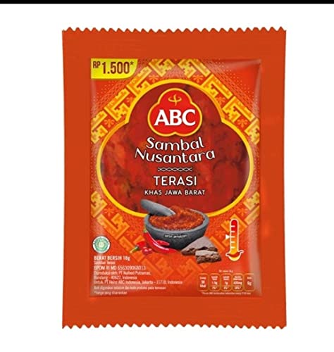 ABC Sambal Nusantara Terasi 10 sachets (18gr). Halal. Product of Indonesia - Pack of 1