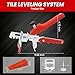 Eikovia Tile Leveling System 1/8, Tile Tools with Tile Plier,500-Piece Tile Spacers Clips and 100-Piece Reusable Wedges,Tile Leveling Tools Set for Stone Installation (1/8 Inch Tile Spacers)