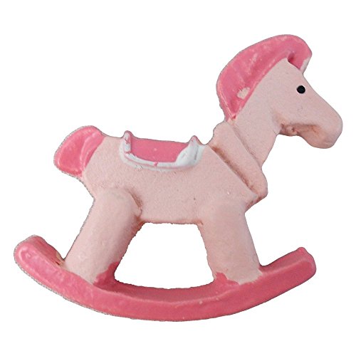 Bomboniera Cavalluccio A Dondolo Rosa Conf.8 Pezzi Nascita E Battesimo Cm.4X3