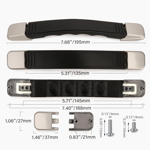 Image of RDEXP Black Luggage Handle Suitcase Strap Replacement Part 7.68 inch Long 115B B018