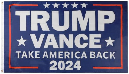 3x5 Trump Vance Take America Back 2024 Blue Premium Quality 3x5 Polyester Flag Banner