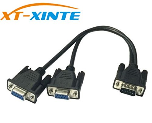 Cable Divisor DB9 RS232 - Macho A 2 Hembras, 30cm, Ideal Para Cajas Registradoras