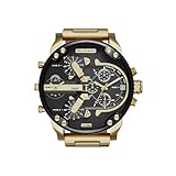 Diesel Men's Mr Daddy 2.0 Quartz Stainless Steel Chronograph Watch, Color: Gold-Tone (Model: DZ7333)