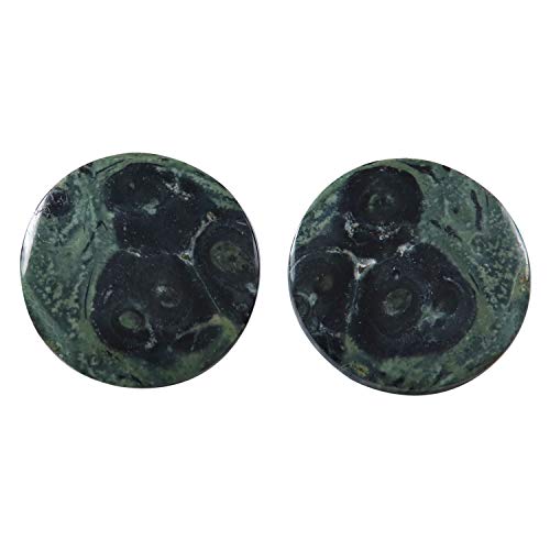 Jaspe Kambaba véritable en cabochon rond 43 ct de qualité supérieure pour collectionneur exigeant