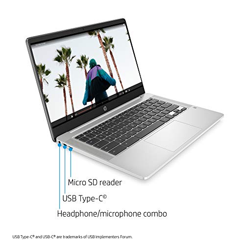 Image of 2020 Flagship HP 14 Chromebook Laptop Computer 14 inch HD SVA Anti-Glare Display Intel Celeron N5000 Processor 4GB DDR4 64GB eMMC Backlit WiFi Webcam Chrome OS