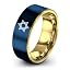 14 - Yellow Gold Blue Tungsten