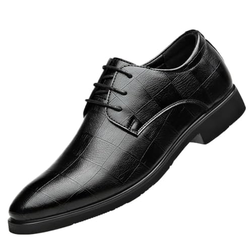 Men's Classic Leather Dress Shoes Leather Wedding Formal Modern Pointed Toe Summer Lace Up Oxford Shoes