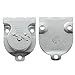 ABuff 6 Pcs Silver Fixed Pulley, Zinc Plated 1-1/2 Inch Cable Pulleys, Silver Small Pulleys with 6 Screws Holes, Wall Mount Rope Pulley with 421 Lbs Capacity Fit 3/8 Inch Wire or Rope for Lifting