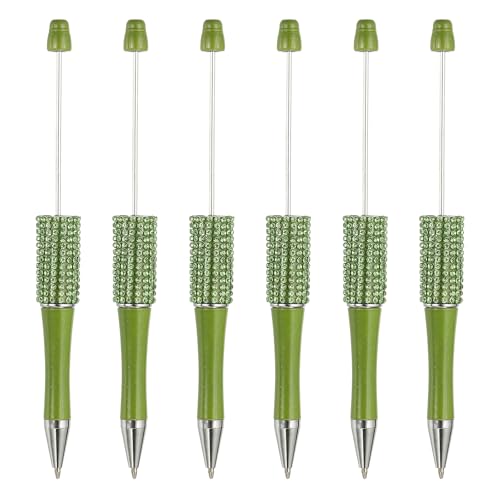 Plumas de diamantes PATIKIL de plástico con tinta negra para manualidades y oficina 6 uds