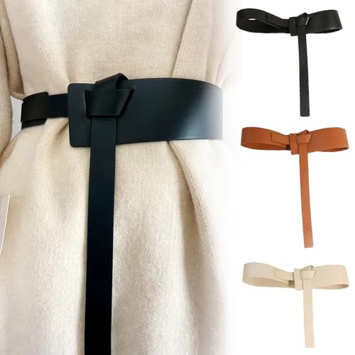 COSYDAYS Wide Leather Belt Black Statement Waist Belts Fashion for Women2