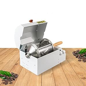 Toplionace 220V Elektrische Verwarming Koffiebrander, 1200W Koffieboon Roosteren Machine Commerciële Hittebestendig Quartz Glas Drum 400g