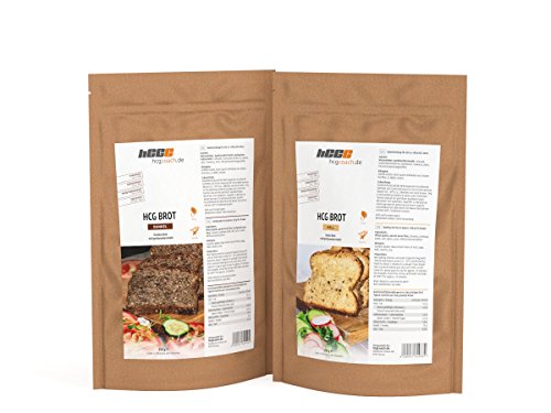 4-Pack: hCG-Low Carb Brotbackmischung erstes Brot für hCG strenge Phase geeignet (White + Dark)