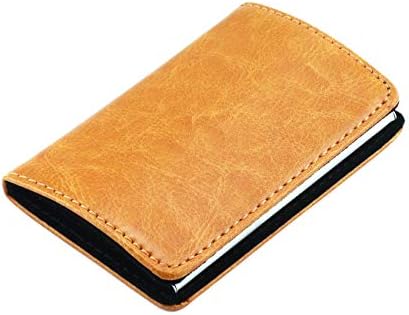 Partstock Premium Stainless Steel & Smooth PU Leather Business Name Card Holder Credit Card Case / ID Case with Magnetic Shut.