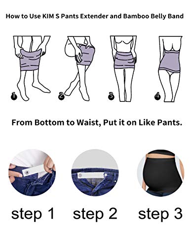 Kim S Belly Band Maternity Clothes Pregnancy Pants Extender Pregnant Belly Support Belt Belly Wrap For Pregnancy Postpartum Clothes For Women Maternity Belt Black 4 #TOP4