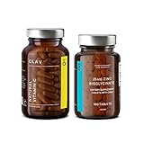 Natural Vitamin C and Zinc Bundle - VIT C 500mg and Zinc Bisglycinate 25mg per Serving - Antioxidant