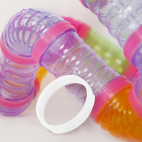 Toddmomy 10 peças DIY Hamster Tube Circles Hamster Tunnel Connected Rings Hamster Clear Tube Connect