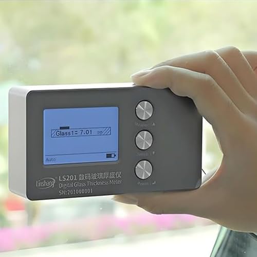 LSBHPPD Medidor Digital Espesor Vidrio,Medidor Espesor Vidrio,Rango Medición Espesor Vidrio 70mm,Capa Intermedia Aire 45mm,Precisión ± 0,1mm,para Inspección Calidad Construcción Ingeniería