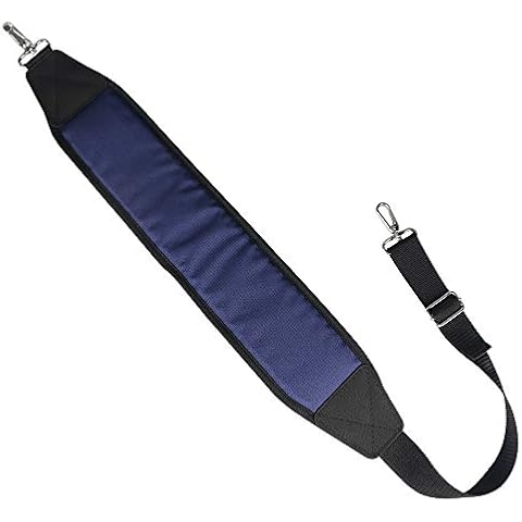 BIG TEETH Golf Bag Shoulder Strap Single Padded Adjustable Straps Universal Replacement with Stainless Metal Hooks (Blue) Cover