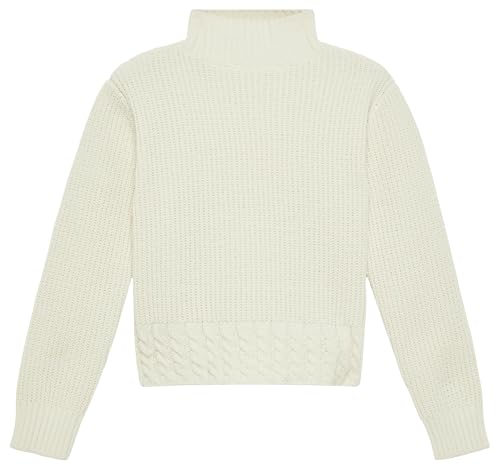 s.Oliver Junior Mädchen Pullover Ivory Langarm Rollkragen Zopfmuster Polyester 100% Herbst/Winter
