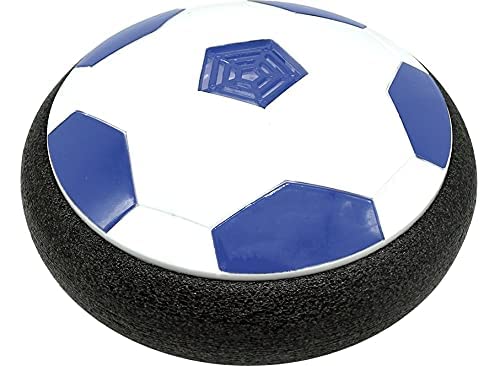 Image of Hover Soccer Ball with LED Lights, Indoor Football Toy, Rechargeable with USB Cable, Red and Black (Blue)