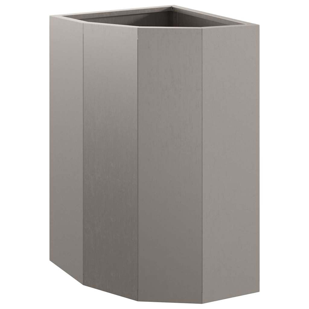 Eckpflanzer Rostig aus wetterfestem Stahl 30 x 30 x 50 cm für Garten Balkon Terrasse, blumentopf pflanzgefäß kübel Kasten Schale hochbeet balkonkasten mit abflussloch und bewässerung
