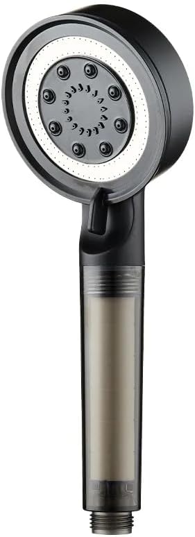 Mayaglory Turbo Filter Shower Head, High Pressure Filter Hand Shower, 5 Function Filter Shower Head, Filter Hand Shower (Black)
