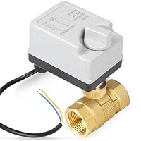 SWAWIS 2 Wege Motorkugelhahn mit Manueller Funktion, DN20 3/4 Zoll AC220V Zonenventil Kugelventil Elektrisch 2 Drähte Ventil Wasserventil Elektrisch Motorventil