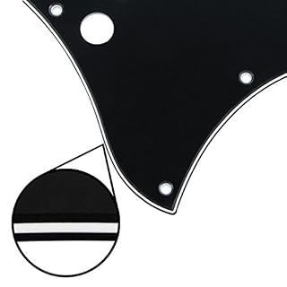 FLEOR – Pickguard SG avec vis pour guitare de style Gibson 3ply black/white/black - Les Beatles, Paul McCartney, John Lennon, RIngo Starr, George Harrison FLEOR - Pickguard SG avec vis pour guitare de style Gibson 3ply black/white/black – Image 4