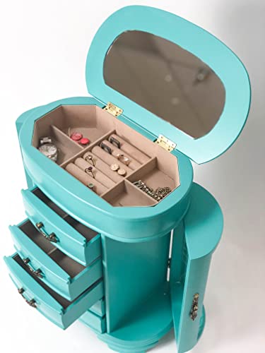 Hives-Honey-Daphne-Oval-Glass-Turquoise-Jewelry-Chest-Jewelry-Organizer-Box-Case-Mirrored-Storage