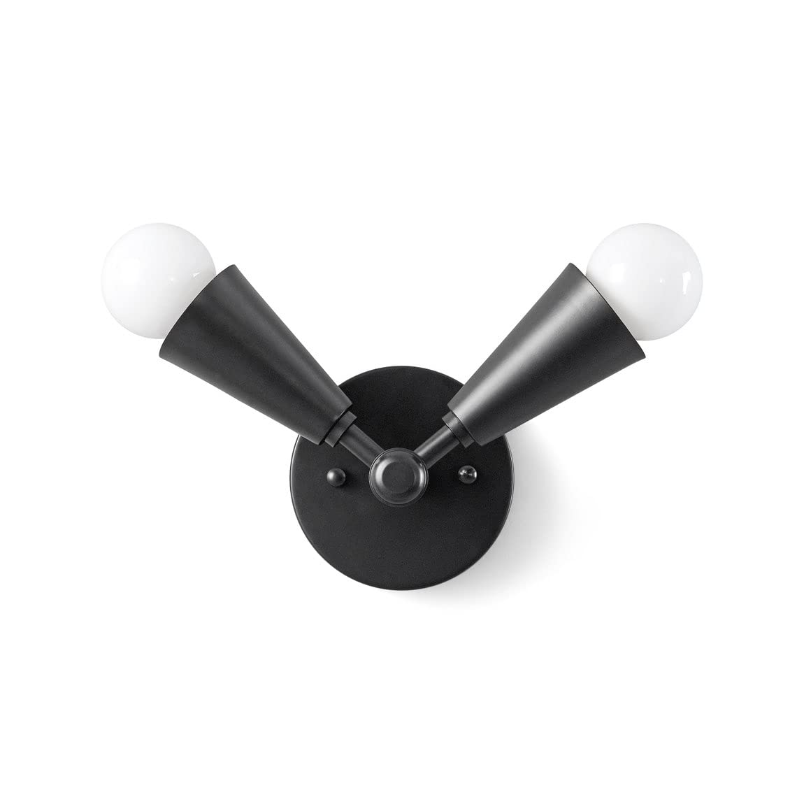 Quality Step Packers, 2-Light Wall Sconce Lamp - Matte Black Mid Century Modern Bathroom Vanity and Hallway Lighting - New Home Gift-image-37